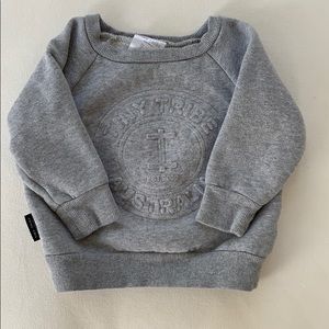 Tiny tribe Australia baby boy grey sweatshirt